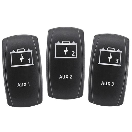 Narva Switch Faces - Aux 1/Aux 2/Aux 3 (3Pk) 63272BL