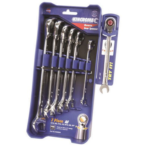 Kincrome Reversible Gear Combination Spanner Set 7Pc Af