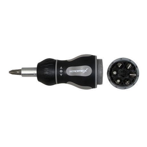 Kromex Stubby Ratchet Screwdriver Set KTK412