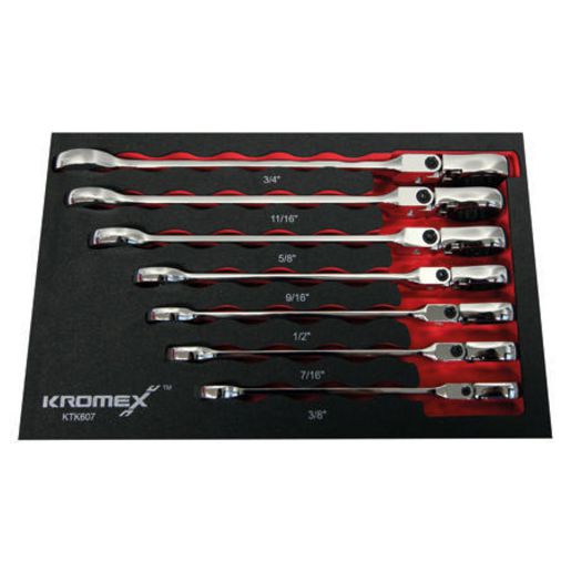 Kromex Combination Reversible Flexible Gear Spanner Set