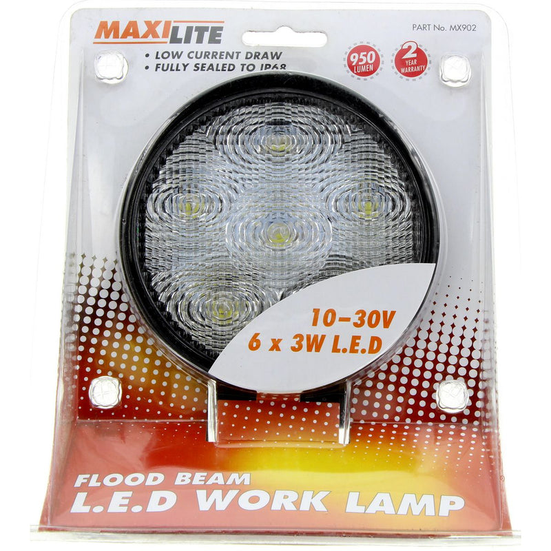 Maxilite 10-30V Led Round Work Lamp MX902