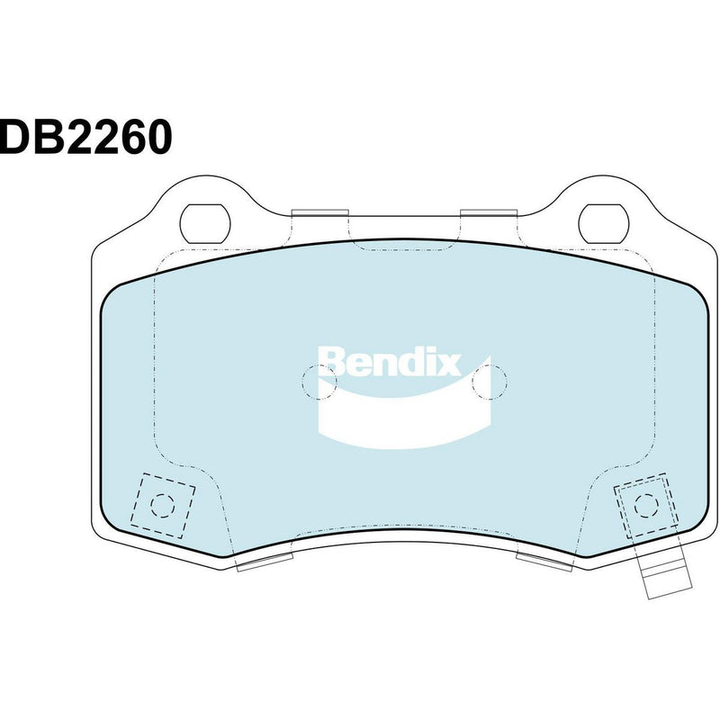 Bendix 4x4 Brake Pad Set Rear DB2260 -4WD