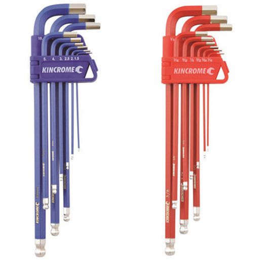 Kincrome Ball Point Hex Key Set 18Pc Metric & Af K5039