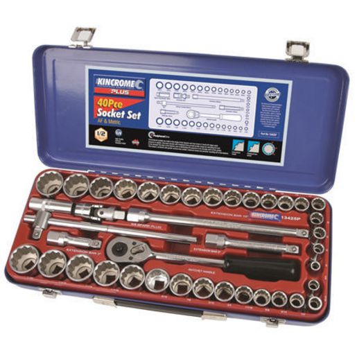 Kincrome Socket Set 40Pc 1/2In Drive - With Bonus 24Pc