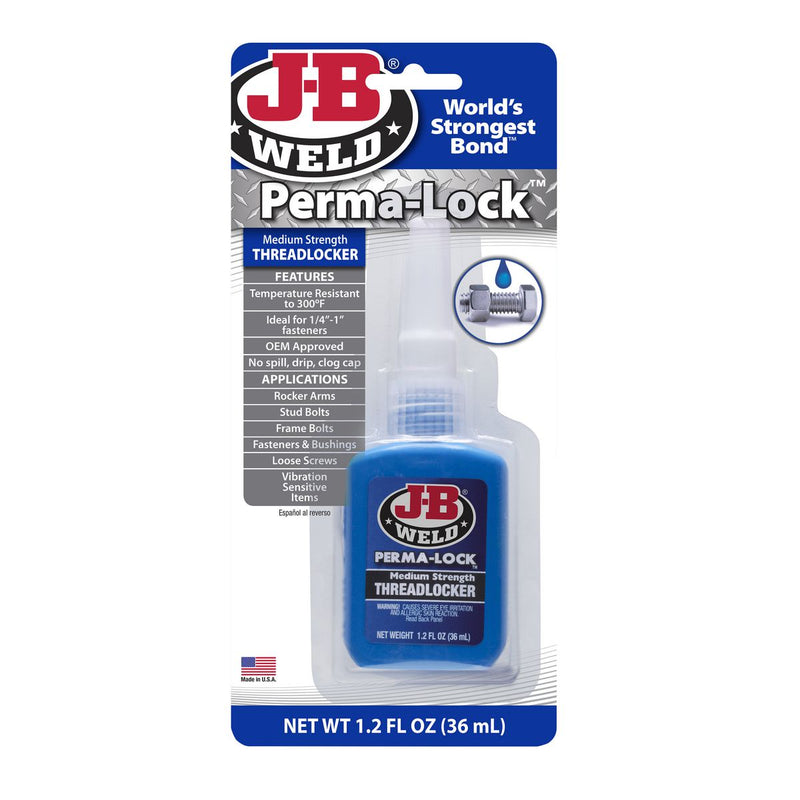 J-B Weld Perma-Lock Threadlocker Medium Strength Blue