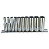 SP Tools Socket Rail 1/4"Dr 12PT 10Pc Metric Deep