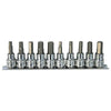 SP Tools Socket Rail 1/4" & 3/8"Dr 10Pc Inhex SAE