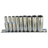 SP Tools Socket Rail 1/4"Dr 12PT 9Pc SAE Deep