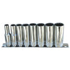 SP Tools Socket Rail 3/8"Dr Deep 12PT 8Pc SAE