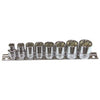 SP Tools Socket Rail 3/8"Dr 12PT 8Pc SAE