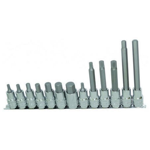 SP Tools Socket Rail Set 1/2"Dr 13Pc Metric Inhex/Spline