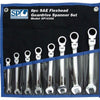 SP Tools Spanner Set Flexhead Geardrive Roe SAE 8Pc