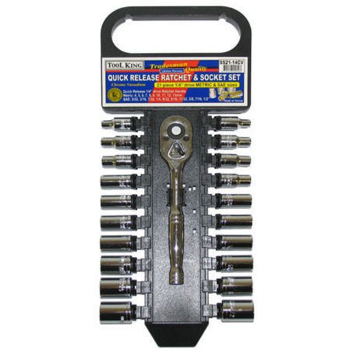 Mocare Australia Tool King 21Pc 1/4 Dv Ratchet So