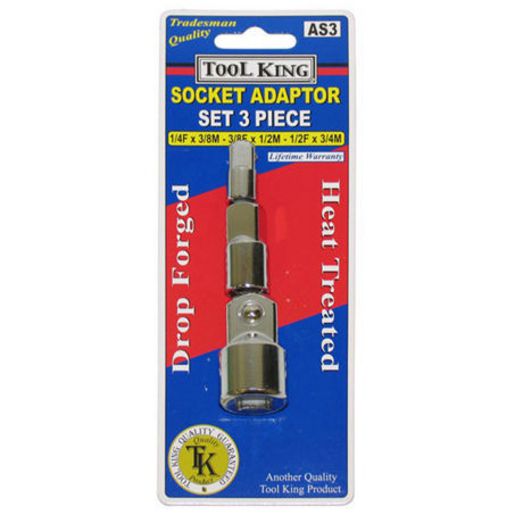 Mocare Australia Tool King 3Pc Socket Adaptor Set AS3.