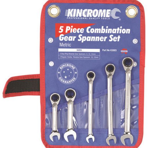 Kincrome Gear Spanner Set Combin 5 Pce K3003