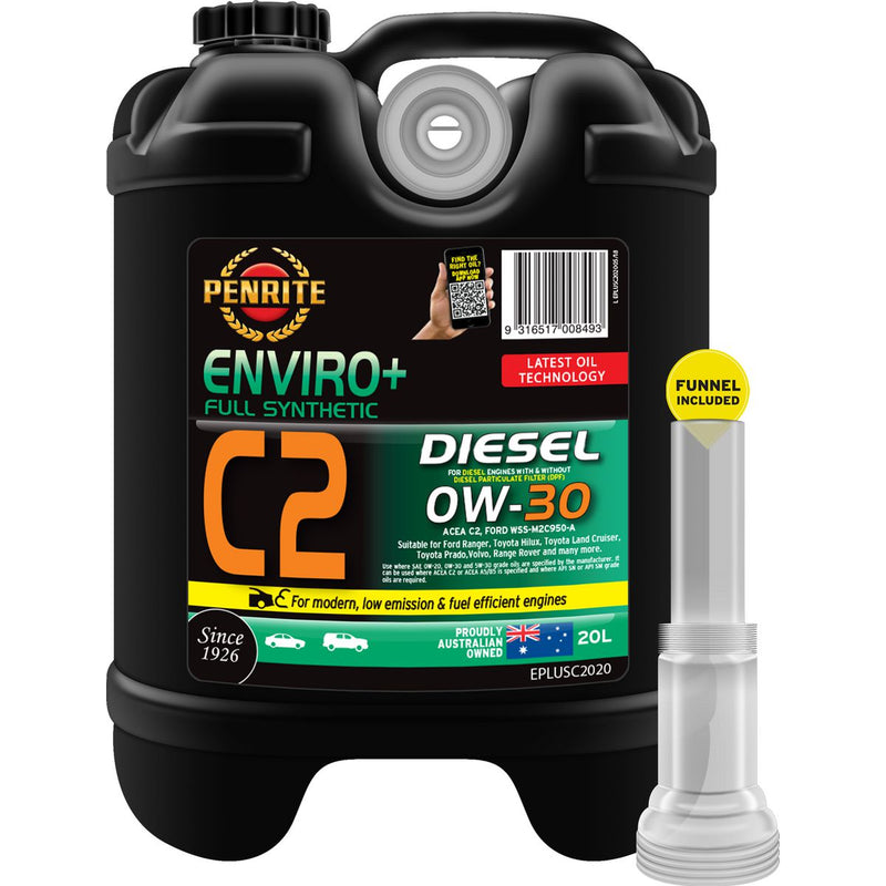 Penrite Enviro+ C2 0W-30 Engine Oil 20L