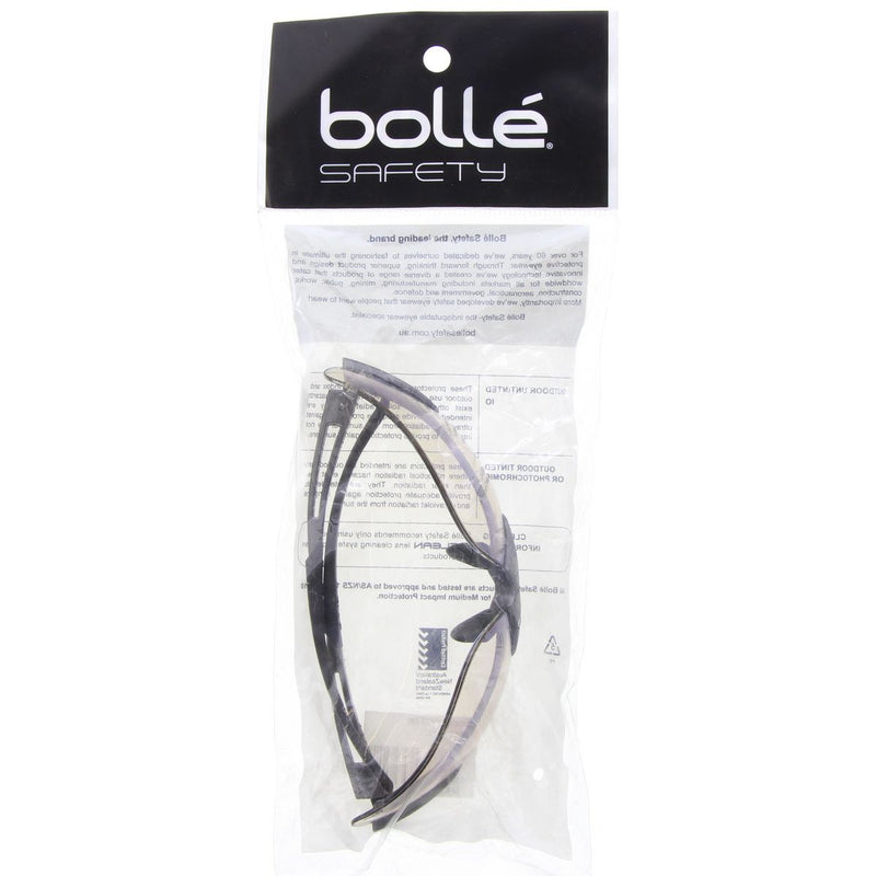 Bolle Aust Contour Safety Glasses Grey/Black Half Frame