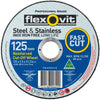 Flexovit Cutting Off Disc S/S 125x2.5x22.2mm 66252841610