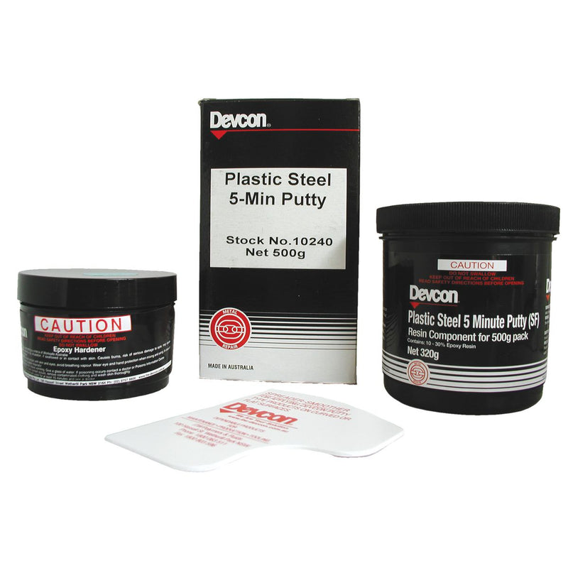 Devcon Epoxy Putty Plastic Steel 5 Minute 500g D10240