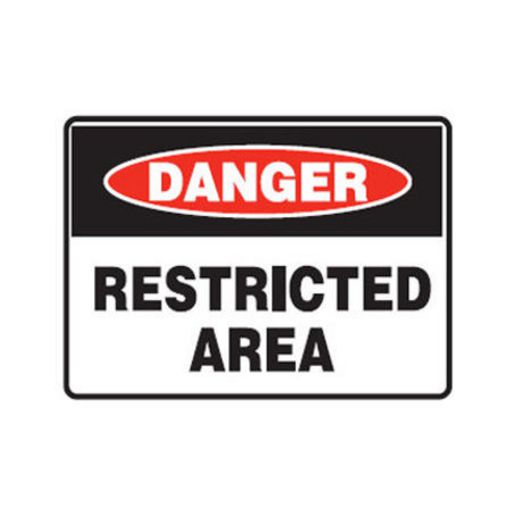 Safety Signs Danger Restricted Area Sign Metal 450 X