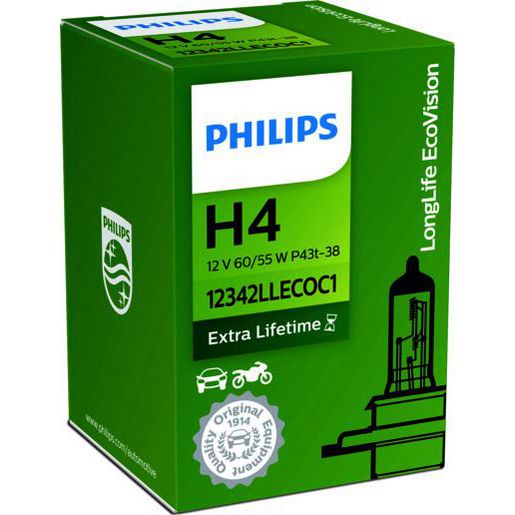 Philips Eco Vision H4 Globe 12V 60/55W Longlife