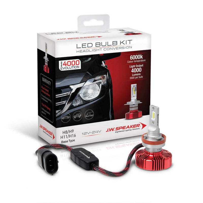 JW Speaker LED H8/H9/H11/H16 Globe Kit 12/24V - 2 Pce
