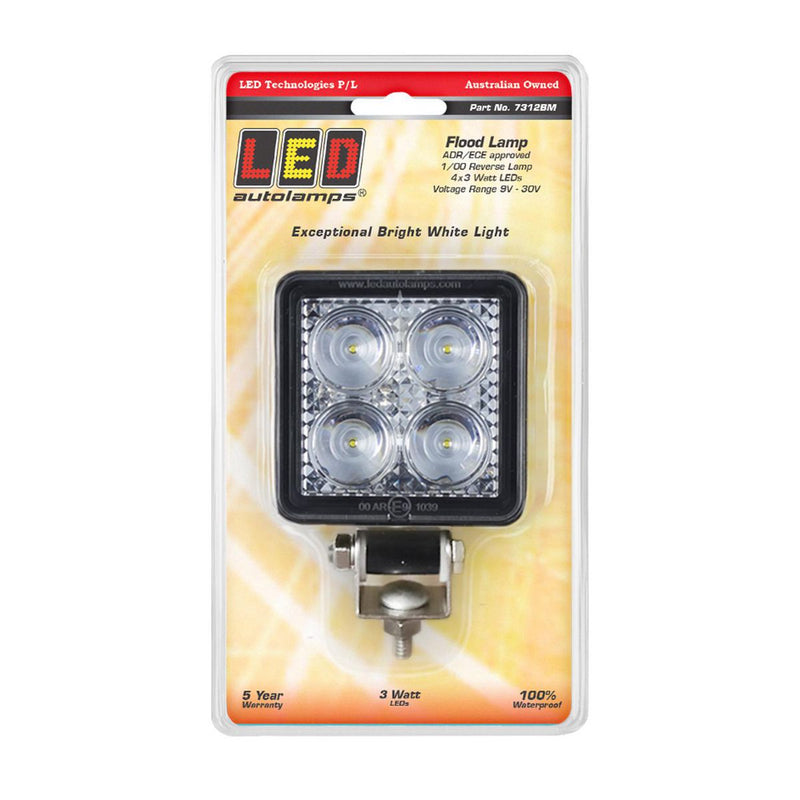 LED Autolamps Flood Lamp/Reverse Lamp 9/30V 12W Blister