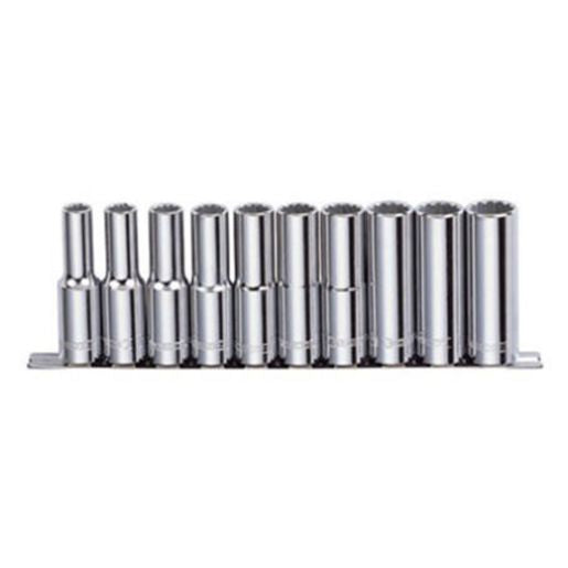 Sidchrome Deep Socket Set 10Pc 1/2In Drive Metric
