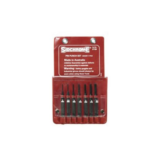 Sidchrome Short Pin Punch Set 7Pc SCMT27190