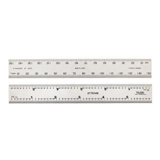 Toledo Stainless Steel Ruler 150mm/6 Inch ST150ME6