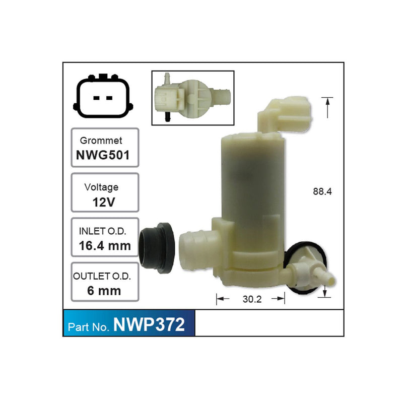 Nice Products Windscreen Washer Pump NWP372