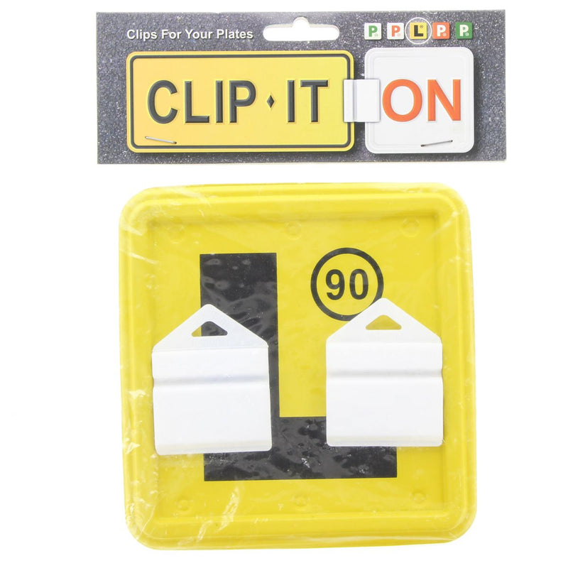 Clipit L-Plate Clips Black NSW 90 Pack of 2 2CL90