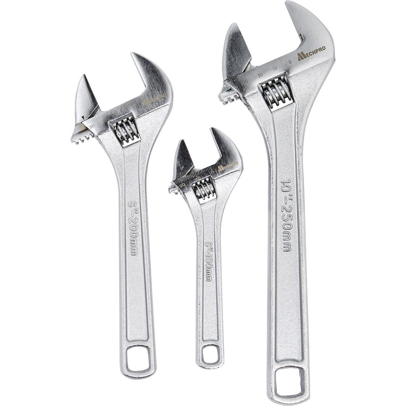 Mechpro Adjustable Wrench Set 3pc