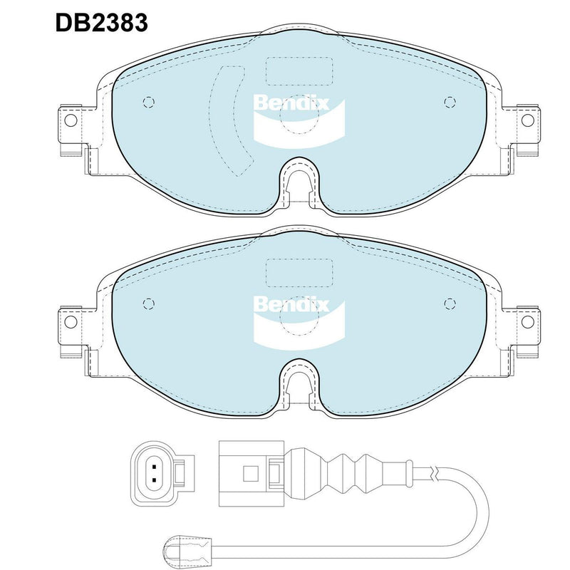 Bendix Euro Brake Pad Set Front DB2383 Euro+
