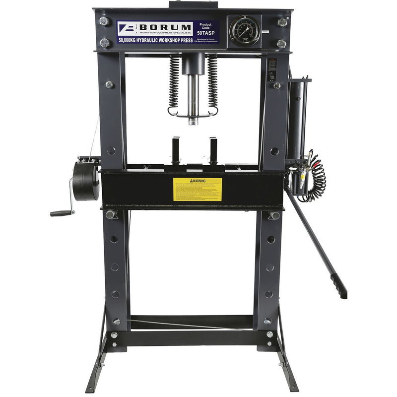 Borum Air/Hydraulic Workshop Press 50,000kg 50TASP