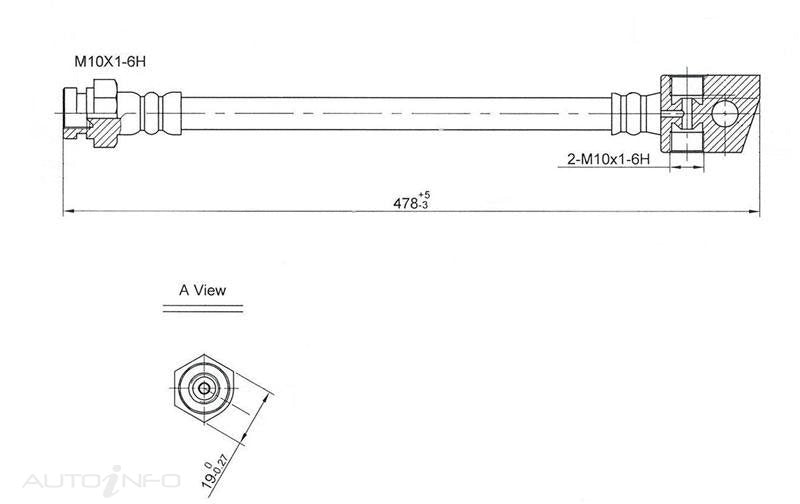 Protex Brake Hose Rear Holden Rodeo 81-86 - H1409