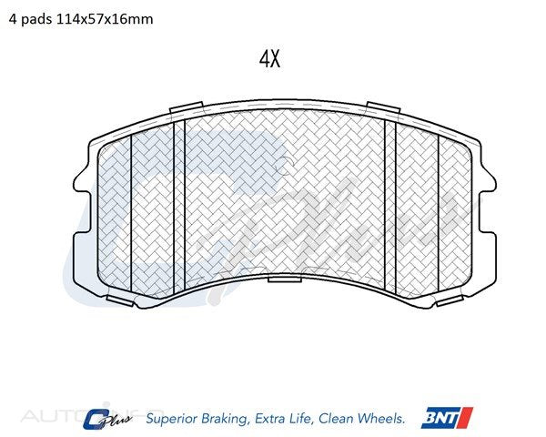 C-Plus Brake Pads Front Mitsubishi Lanc CS CQ - MDB2260