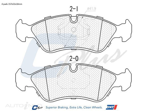C-Plus Brake Pads Front Holden Astr Vec - DB1228CP