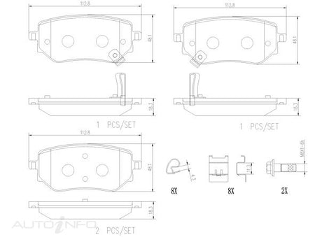 Brembo Brake Pads Rear Mercedes-Benz X220D 17-On - P50153N