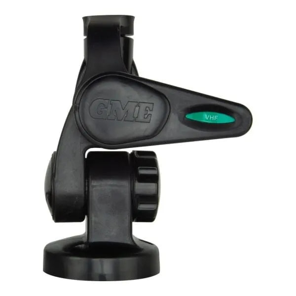 GME Double Swivel Round Antenna Base Suit AW36 Whips - Black