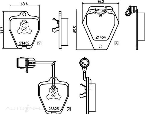 C-Plus Brake Pads Front Audi S4>S8 A8 90-On - MDB2037