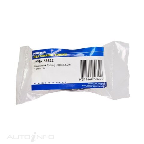 Narva Heat Shrink Tubing Black 19MM - 56622