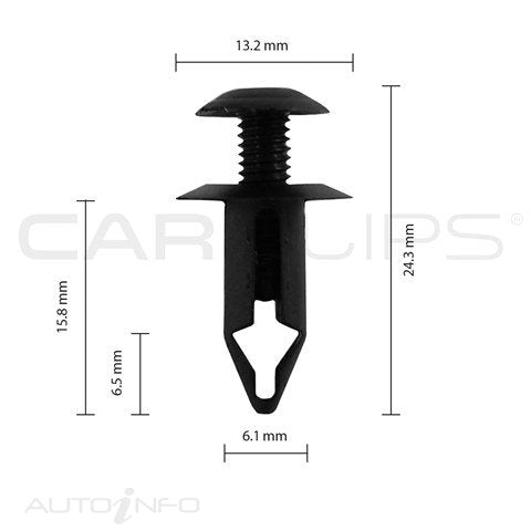 Carclips Fender Splash Shld Clip - CC10181/25