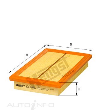 Hengst Air Filter Mercedes-Benz C E Class 07-On - E1144L