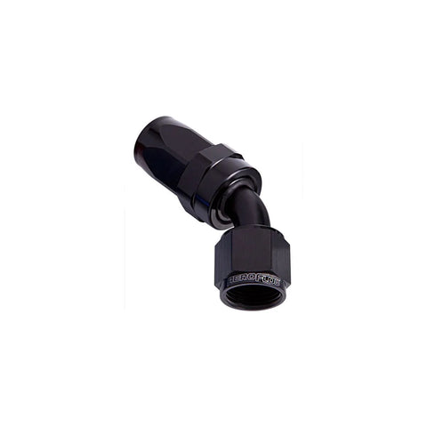 Aeroflow -6AN Taper Series 45 Deg Hose End - Black
