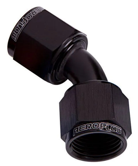 Aeroflow AF132-10BLK 45° Female Swivel Coupler -10 | Kren Offroad NZ