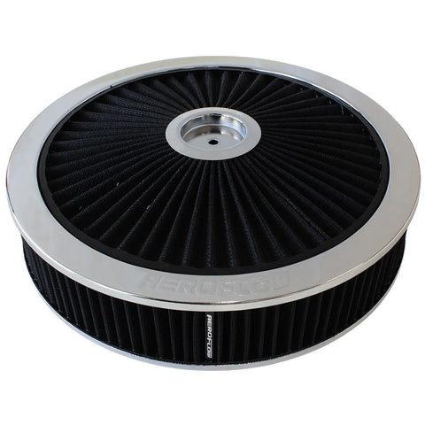 Aeroflow 14" x 3" Full Flow Assembly 7-5/16" Flat Base - Black