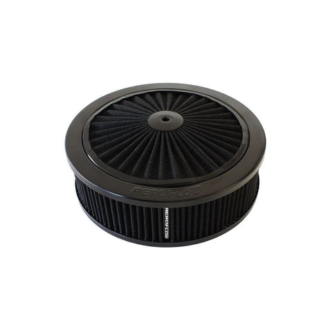 Aeroflow 9" x 2 3/4" Full Flow Assembly 5 1/5" Neck - Black Cotton