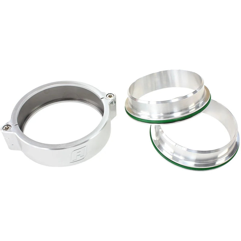 Aeroflow 4.0" Billet Intercooler Quick Connect Clamps - Silver