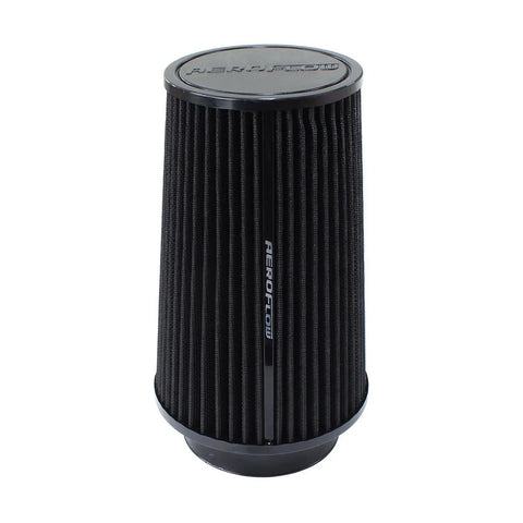 Aeroflow 4" Clamp-On Tapered Filter - 4.6" - 5.9" O.D, 8.9" High - Black